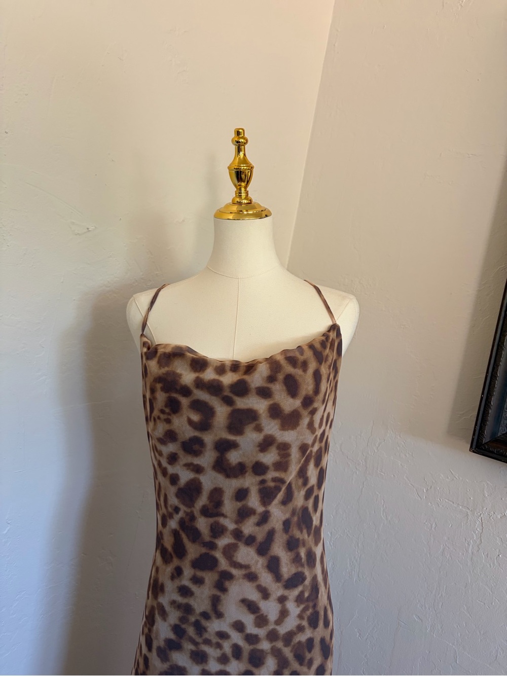 Rachel Zoe Leopard-Print Slip Dress in Brown Tones